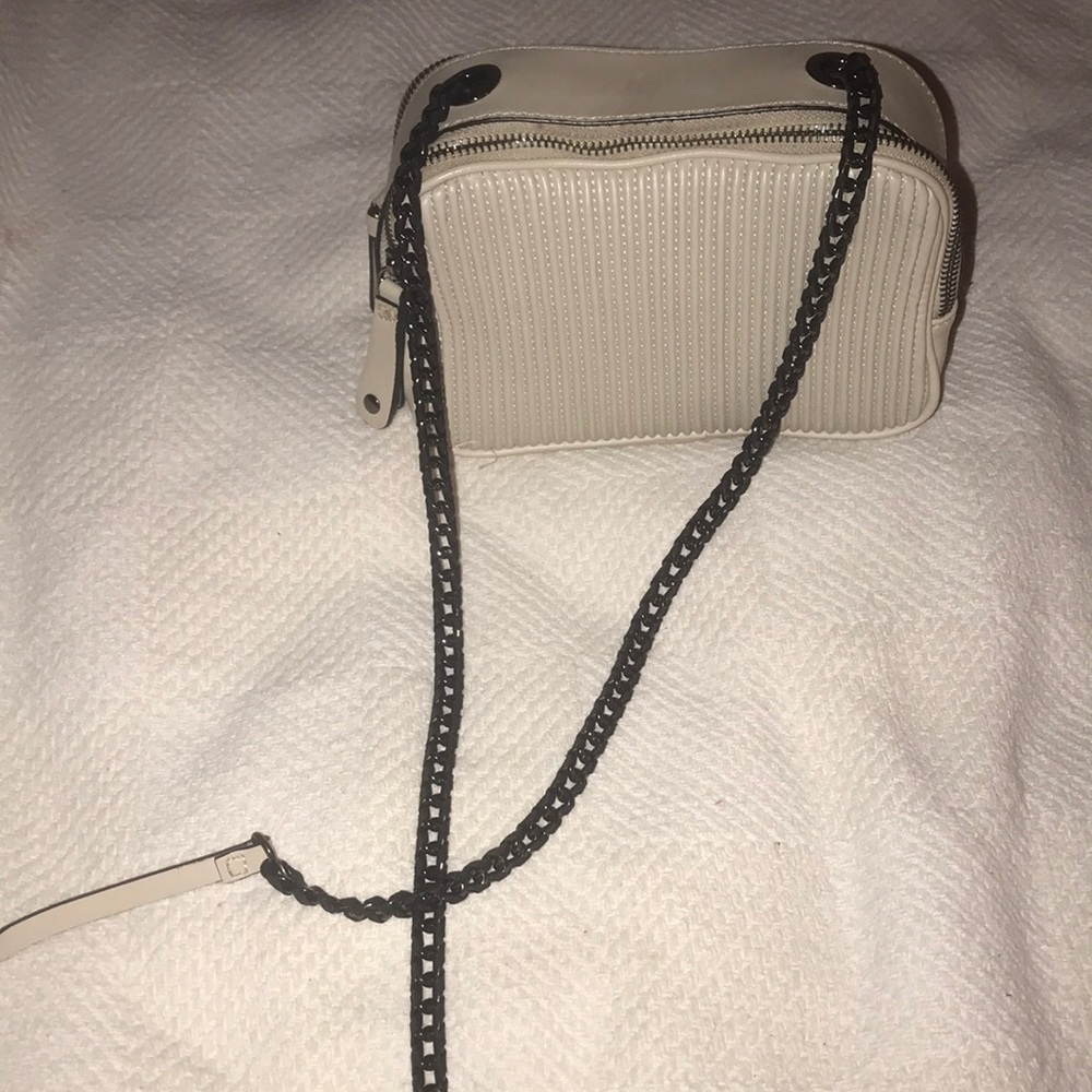 white Zara purse